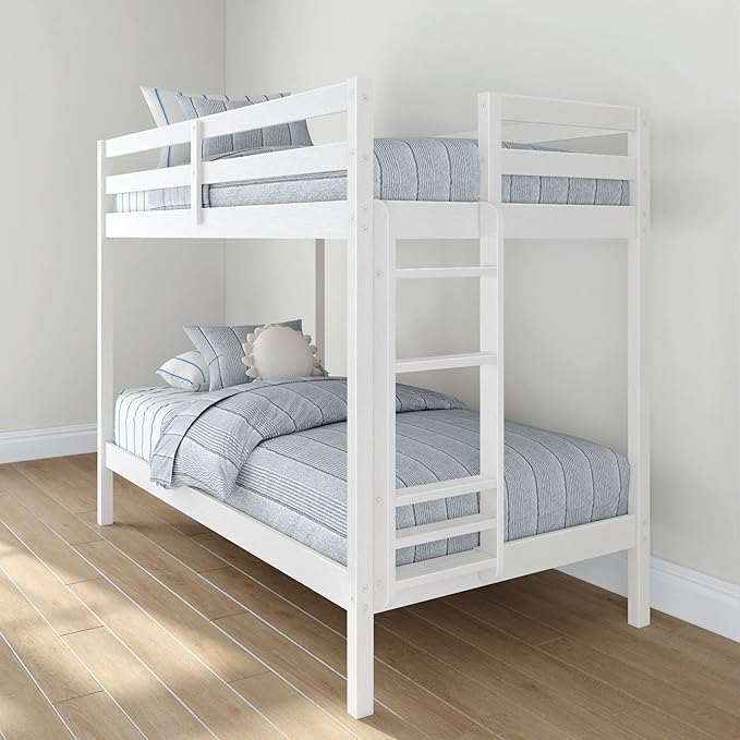 Grain & Grove Bear Twin Over Twin Bunk Bed, Sturdy Bunk Bed Frame by GrainGrove