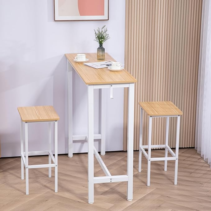 Finnhomy 47" Industrial Bar Table Set - Image 3