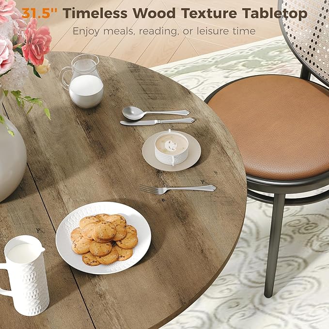 Unovivy 31.5" Small Round Dining Table - Image 4