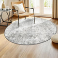 Washable Area Rugs 4ft Non-Slip Modern Abstract Soft by RELEANY