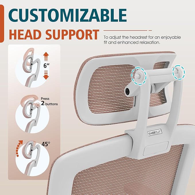 GABRYLLY Ergonomic Office Chair, High Back Home Desk Chair - Image 6