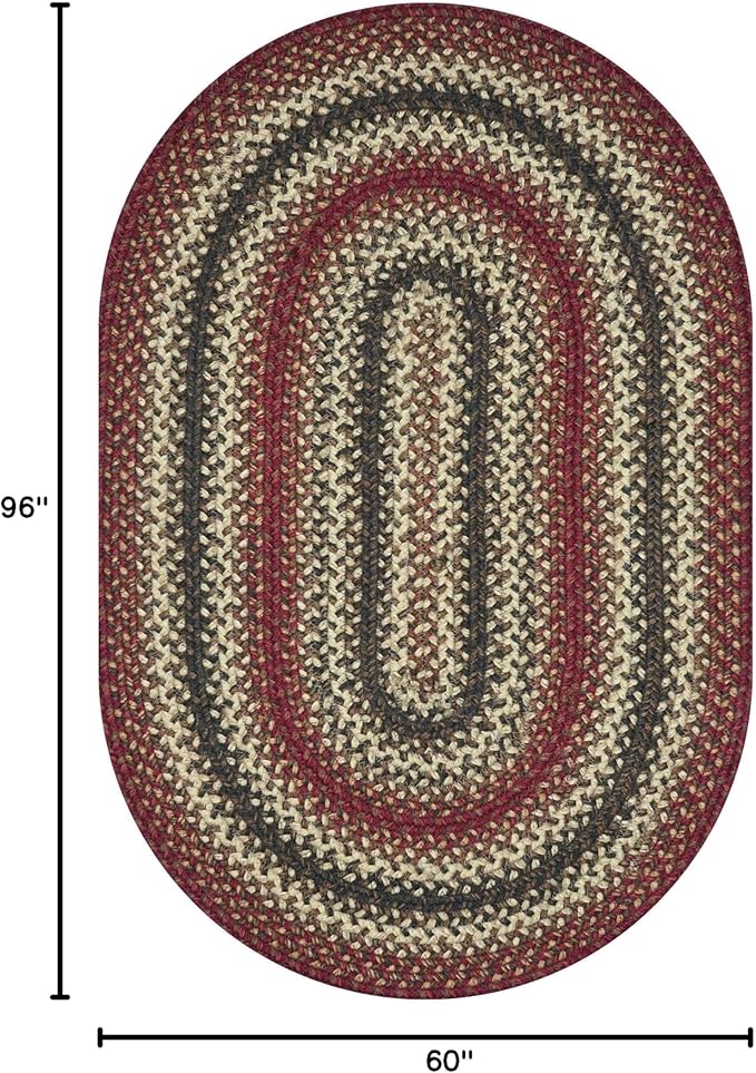 Homespice Chester Oval Braided Rug 5x8' - Image 2