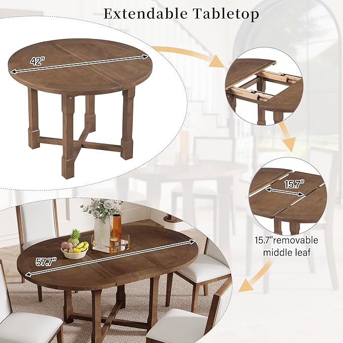 Ball & Cast Farmhouse 5 Pieces Dining Table Set - Image 7