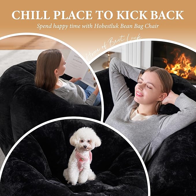 Hobestluk Bean Bag Chairs Large Bean Bag Couch - Image 6