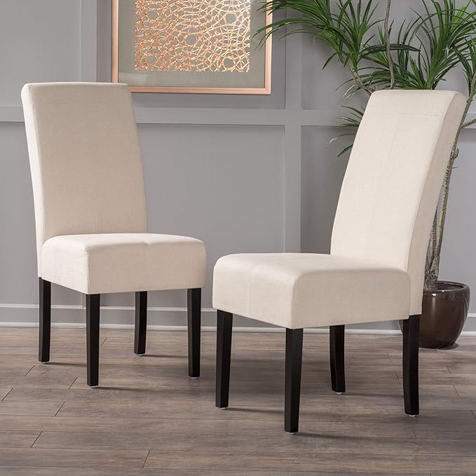Christopher Knight Home Pertica Linen Dining Chairs, 2-Pcs Set - Image 2