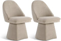 Swivel Dining Chairs Modern Desk Chair Upholstered Linen Fabric Side Chair by Kislot