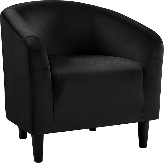 Yaheetech Barrel Chair, Modern Accent Chair Comfy Velvet Armchair Club Sofa by Yaheetech