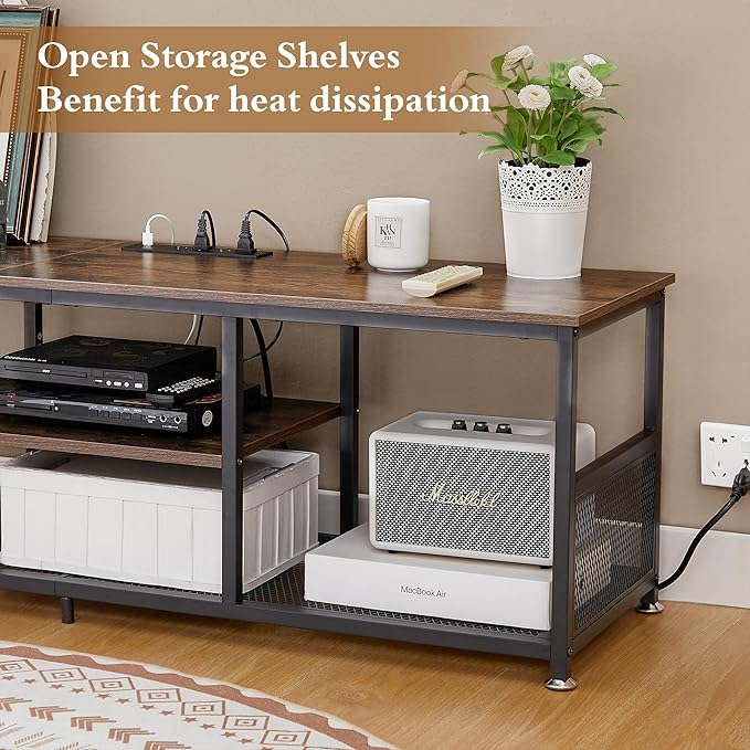 VECELO TV Stand with Power Outlets - Image 9