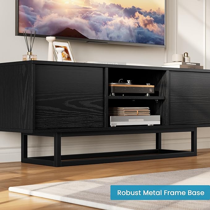 HAIOOU TV Stand for 50 55 Inch TV, Modern TV Console Small Entertainment Center - Image 4