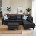 Osparple L Shaped Couch Faux Leather Sectional Couch Upholstered 3 Pieces Sofas by Unknown