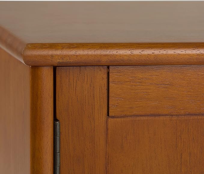 SIMPLIHOME Draper SOLID HARDWOOD 60 inch Wide Mid Century Modern TV Media Stand - Image 7
