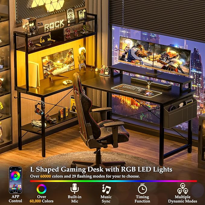 Aheaplus L Shaped Gaming Desk - Image 4
