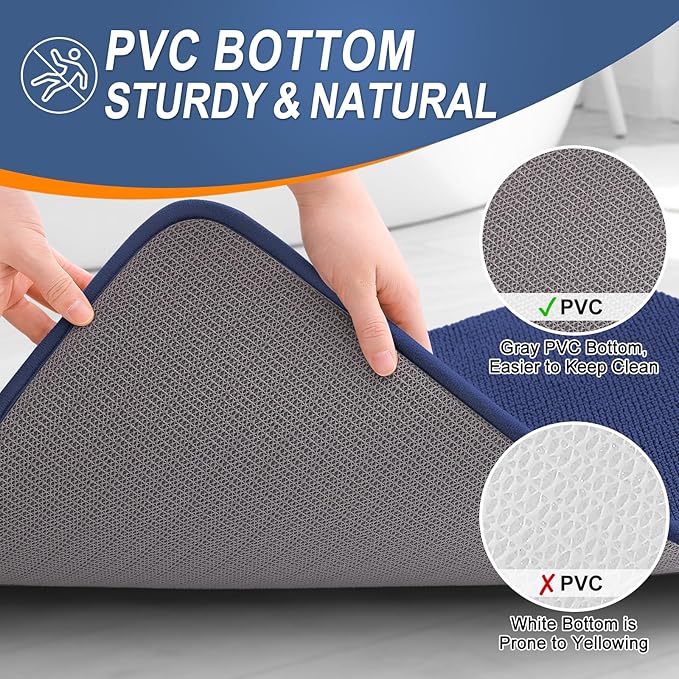 OLANLY Thick Memory Foam Bath Mat Rug 24x16, Extra Soft Absorbent Bathroom Rug - Image 4