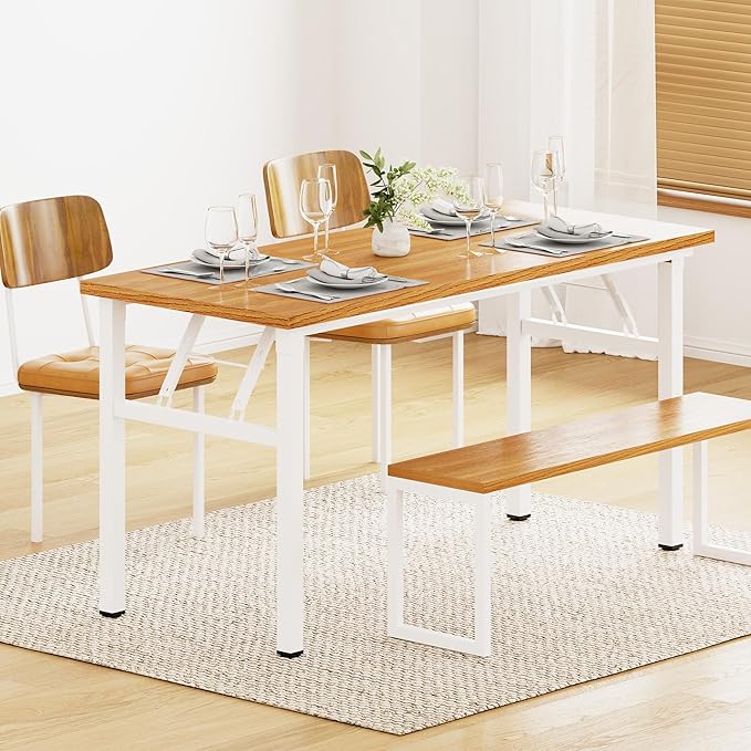 DlandHome Large Computer Desk, Folding Desk, Decent and Steady Home Office - Image 4