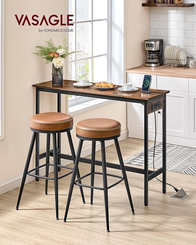 VASAGLE Bar Table, Narrow Long Kitchen Dining Table - Image 2