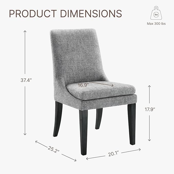 Upholstered Dining Chairs Modern Sidechair Performance Fabric High Back - Image 3