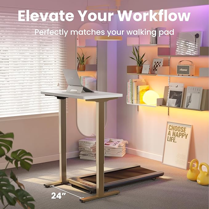 HUANUO 32" Small Electric Standing Desk Adjustable Height, 4 Memory Height - Image 7