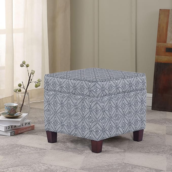 HomePop Home Decor | K7342-A874 | Classic Square Storage Ottoman - Image 2