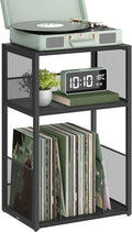VASAGLE Record Player Stand, 3-Tier Side Table, Vinyl Record Storage up to 100 by VASAGLEbySONGMICSHOME