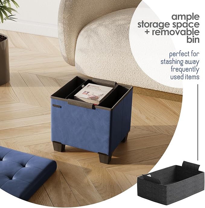 STORAGEBUD Storage Ottoman Cube - Image 3