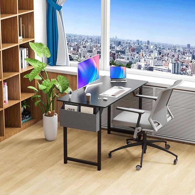47 Inch Desk Office with Storage, Modern Simple Style Gaming Computer Table - Image 8
