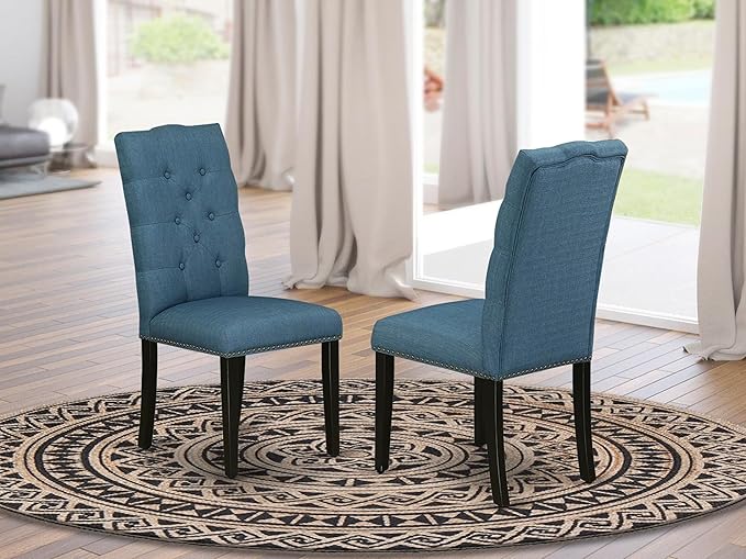 East West Furniture ELP1T21 Elsa Parson Kitchen Chairs - Image 2