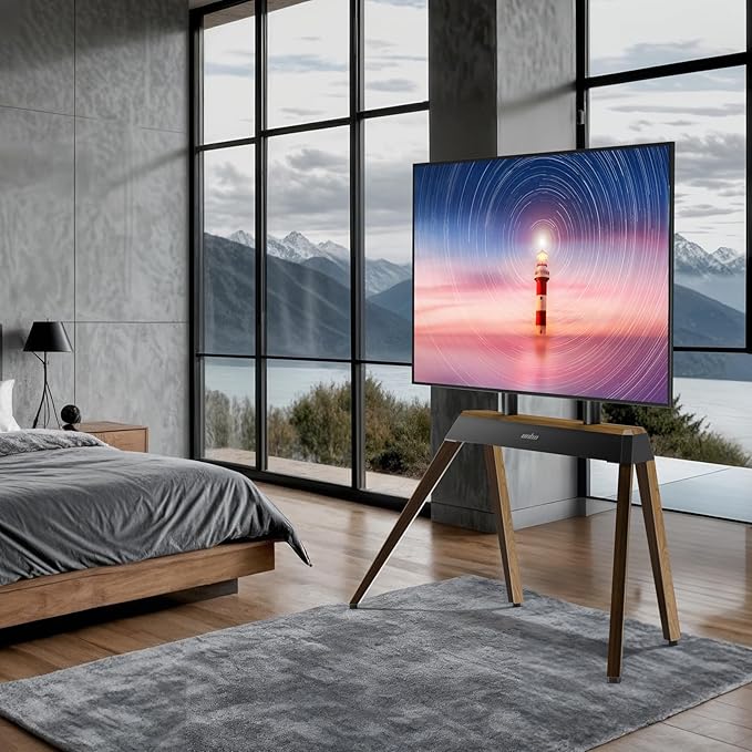 unho Art TV Floor Stand for 40 55 65 75 85 86 Inch TVs, Heavy Duty TV Stand - Image 3