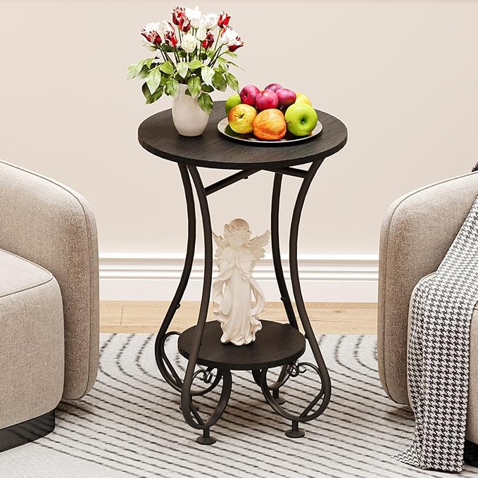 Side Table, Small Round End Table by X-cosrack