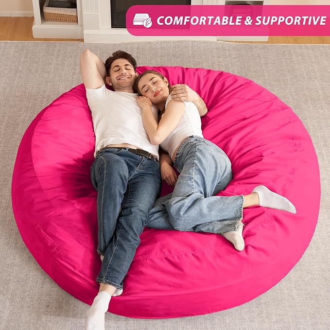 HABUTWAY XX-Large Bean Bag Chair: Giant 7' Memory Foam Furniture Bean Bag Chairs - Image 2