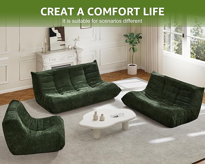 Hobestluk Bean Bag Chair Giant Bean Bag Sofa 2 Seater Bean Bag Chairs - Image 7