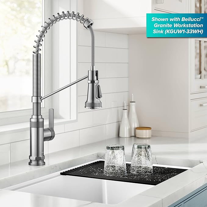 KRAUS Allyn Commercial Style 2-Function Single Handle Pull Down Kitchen Faucet - Image 3
