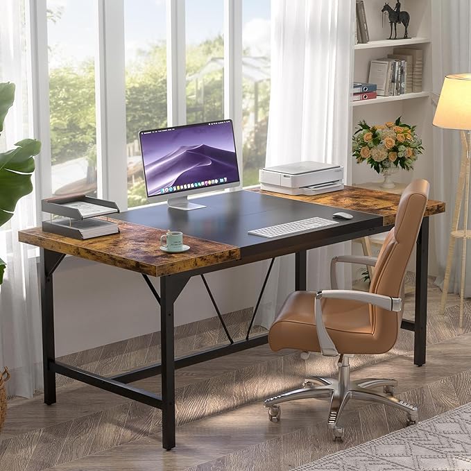 Unikito Large Computer Desk, 63 x 31.5 Inch Long Office Desks, Premium Sturdy 2 - Image 3