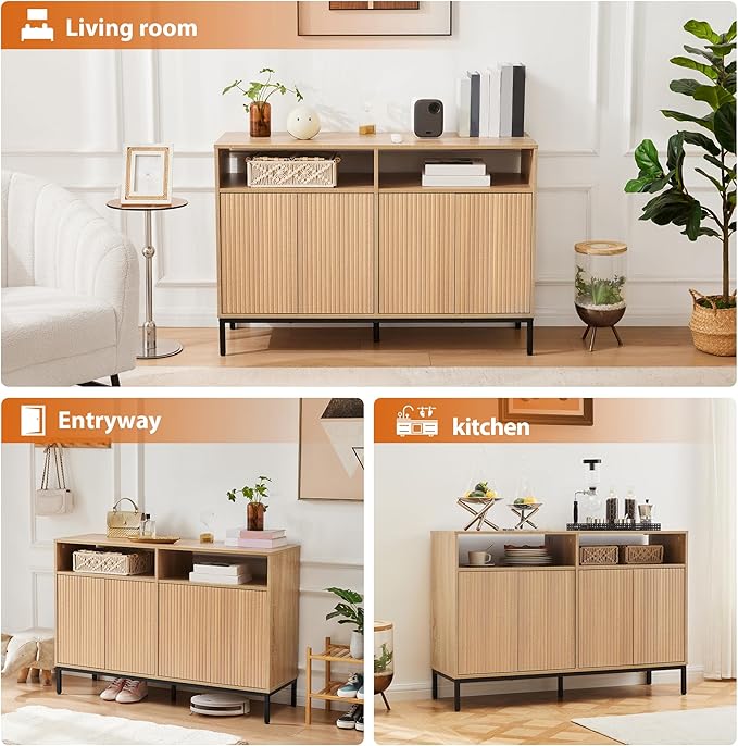 Farmhouse Buffet Sideboard Cabinet - Image 3