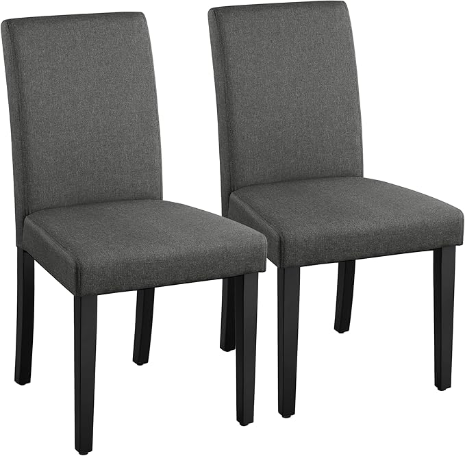 Yaheetech Dining Chairs Set of 2 Fabric Upholstered Parson Kitchen Chairs by Yaheetech