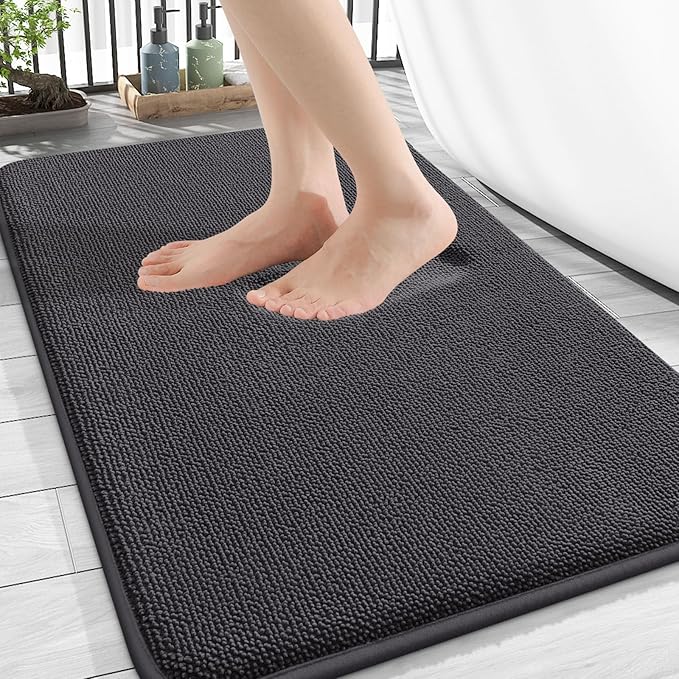 OLANLY Thick Memory Foam Bath Mat Rug 34x21, Extra Soft Absorbent Bathroom Rug by OLANLY