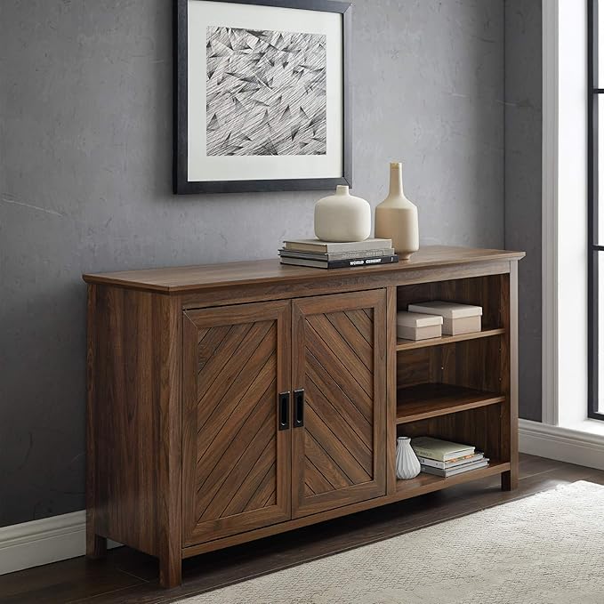 Walker Edison Modern Wood Grooved Buffet Sideboard - Image 2