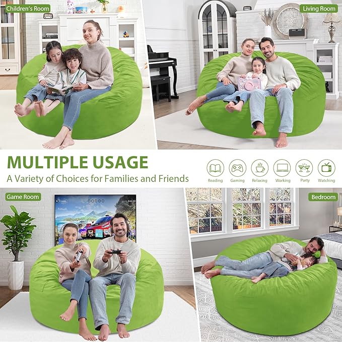 5FT Bean Bag Chair, Large Bean Bag Chairs - Image 5