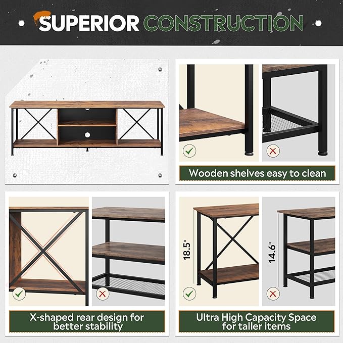 WLIVE TV Stand for 70 Inch TV, Entertainment Center - Image 6