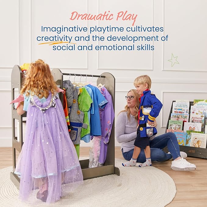 ECR4Kids Dress Up Center with Mirror, Costume Organizer - Image 4