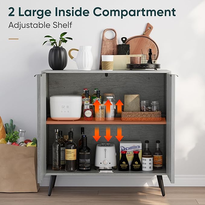 Semiocthome Gray Buffet Cabinet - Image 4