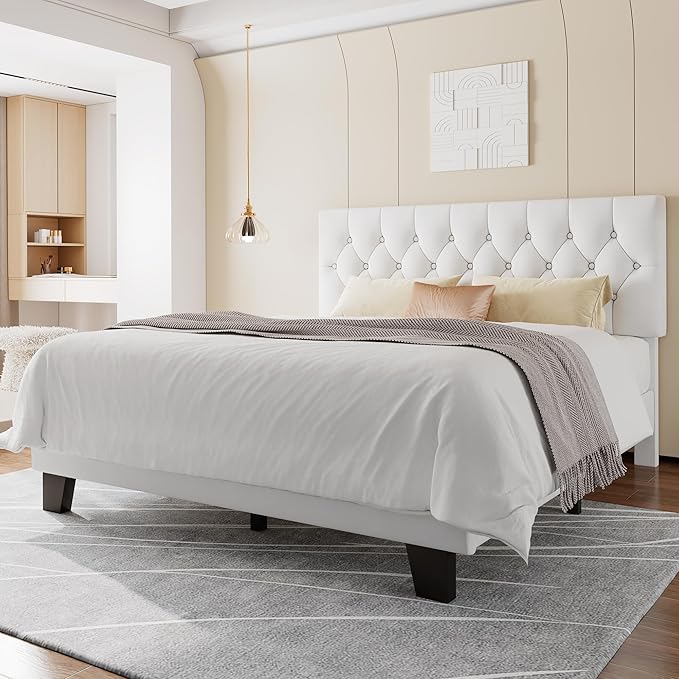 Feonase Velvet Queen Platform Bed Frame by FEONASE