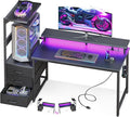 AODK 52 Inch Gaming Desk with USB Charging Ports & LED Light- Reversible by AODK