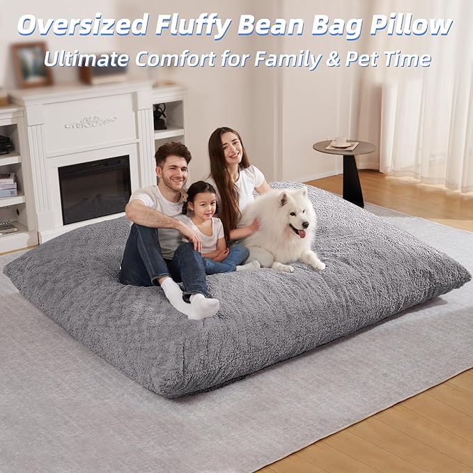 HABUTWAY 4 in 1 Bean Bag Chair, Giant Memory Foam Filling Bean Bag Sofa - Image 6