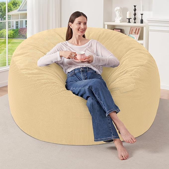 HABUTWAY 4FT Bean Bag Chair, Giant Bean Bag Chairs by HABUTWAYMakeYourLifeComfortable