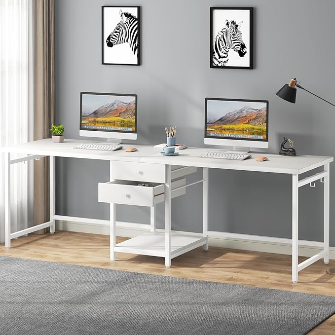 Tribesigns 79 Inch Extra Long Desk, Double Desk - Image 3