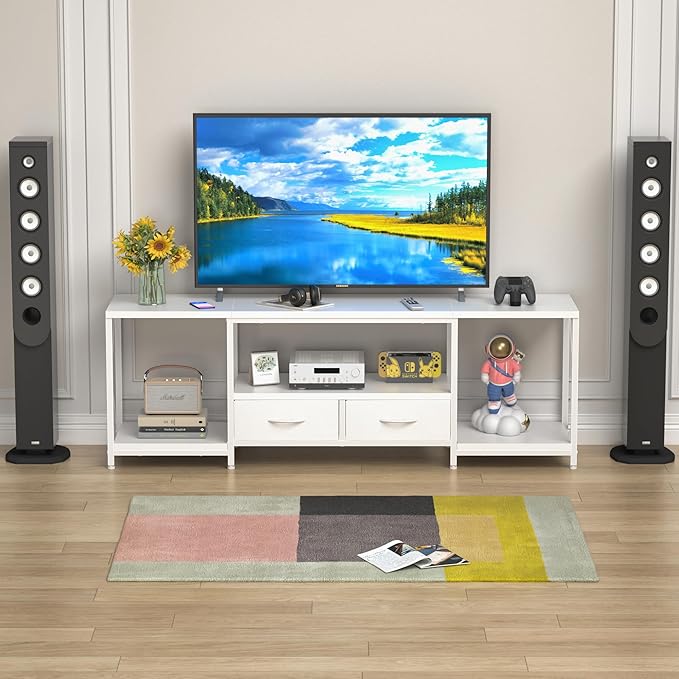 TV Stand with Fabric Drawers for 55 60 65 Inches TV - Image 7
