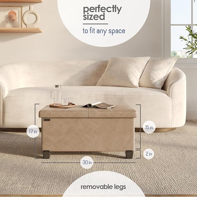 STORAGEBUD Storage Ottoman Bench - Image 8