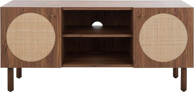 SAFAVIEH Ophelia TV Stand for up to 55" Flatscreen – Walnut, 2 Doors - Image 7