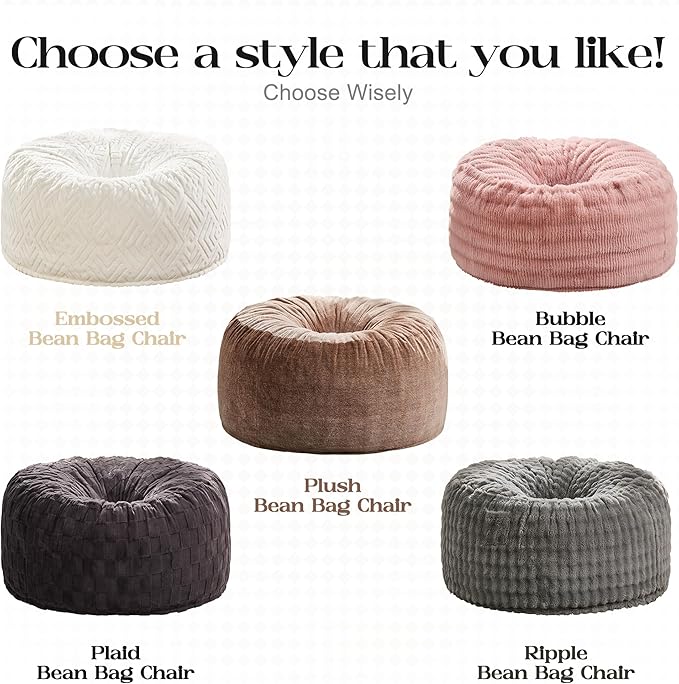 Hobestluk 3FT Bean Bag Chair Giant Bean Bag Chairs - Image 9