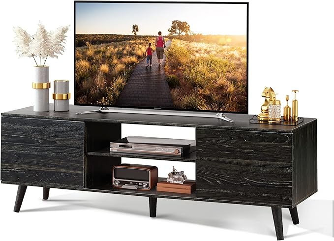 WLIVE TV Stand for 55 60 inch TV, Modern Entertainment Center by WLIVE